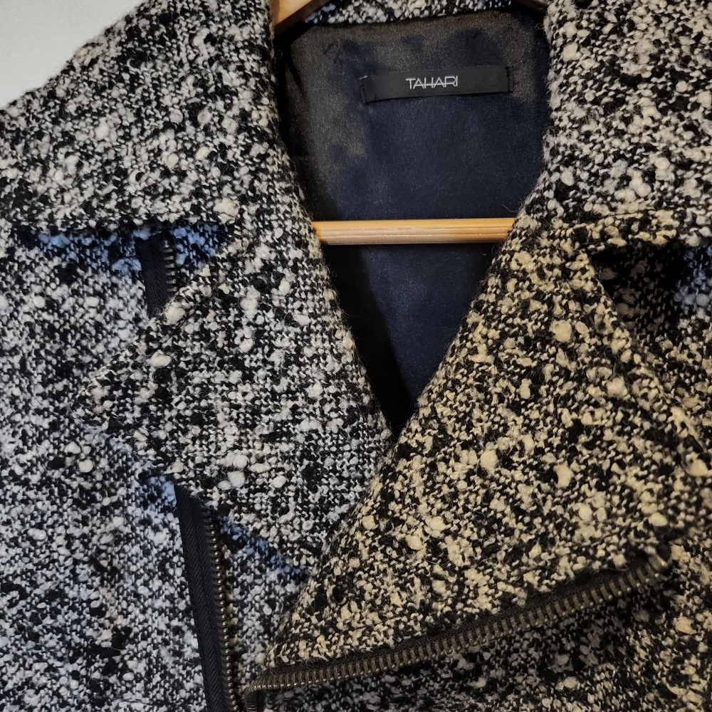 Tahari Boucle Moto Jacket 4 - Picture 2 of 4